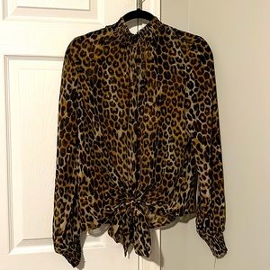 Express Shirt - Leopard Print - Sheer Fabric